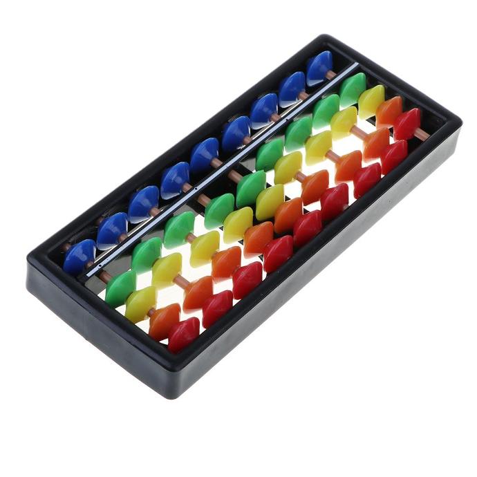 Abacus 9 tiges avec perles colorées