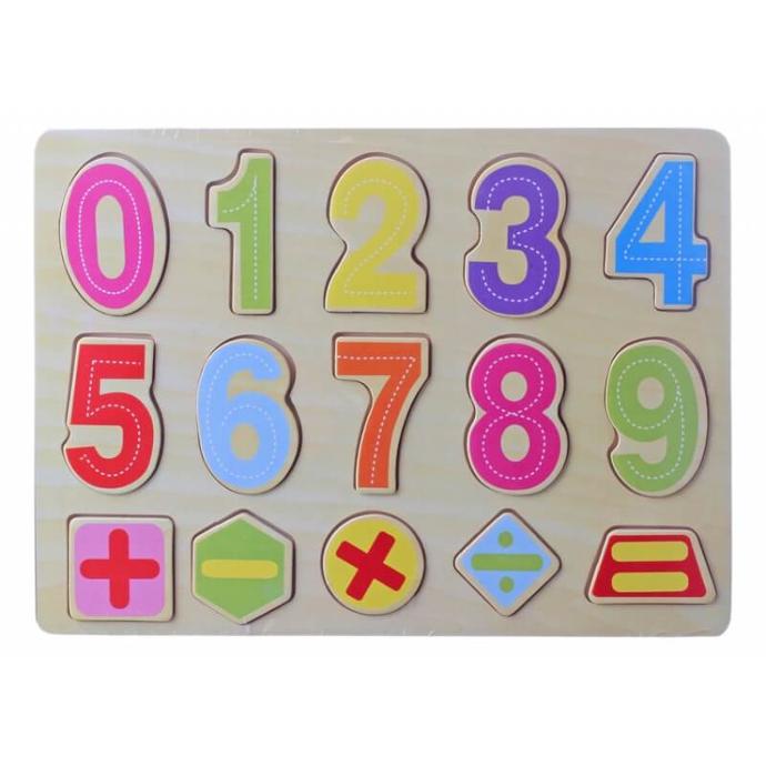 [757-17] Puzzle chiffres en bois
